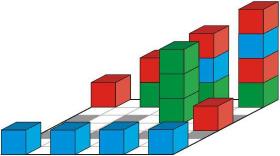 4 Cubes in Line - board version